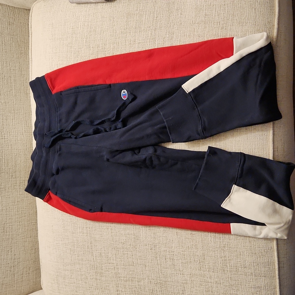 Champion Men's Joggers - Navy, Red, White size Small